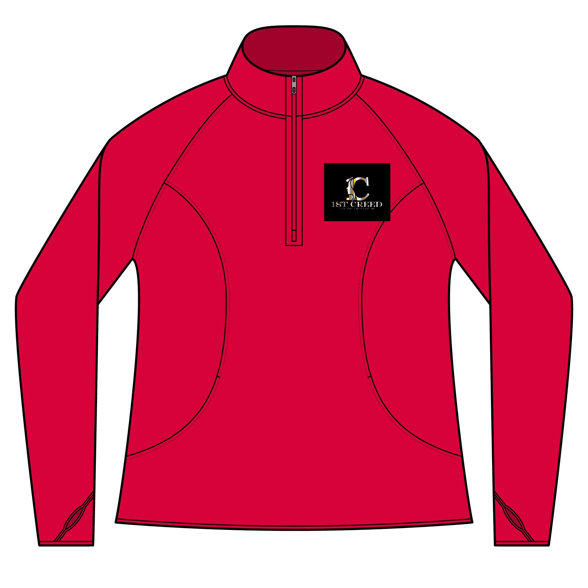 Ladies Sport-Wick Stretch Pullover for Active Women, Fitness Apparel, Personalized Exercise Clothing, Athletic Quarter-Zip, Gift for Her
