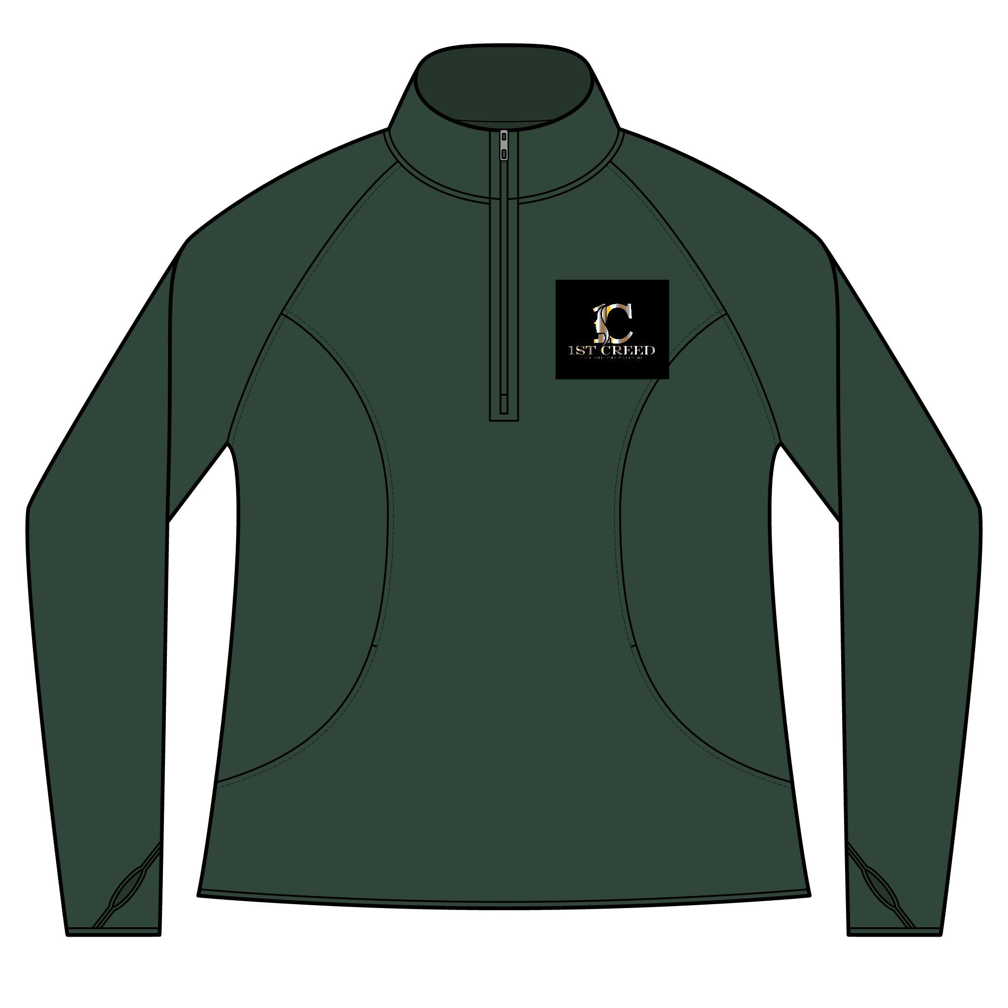 Ladies Sport-Wick Stretch Pullover for Active Women, Fitness Apparel, Personalized Exercise Clothing, Athletic Quarter-Zip, Gift for Her