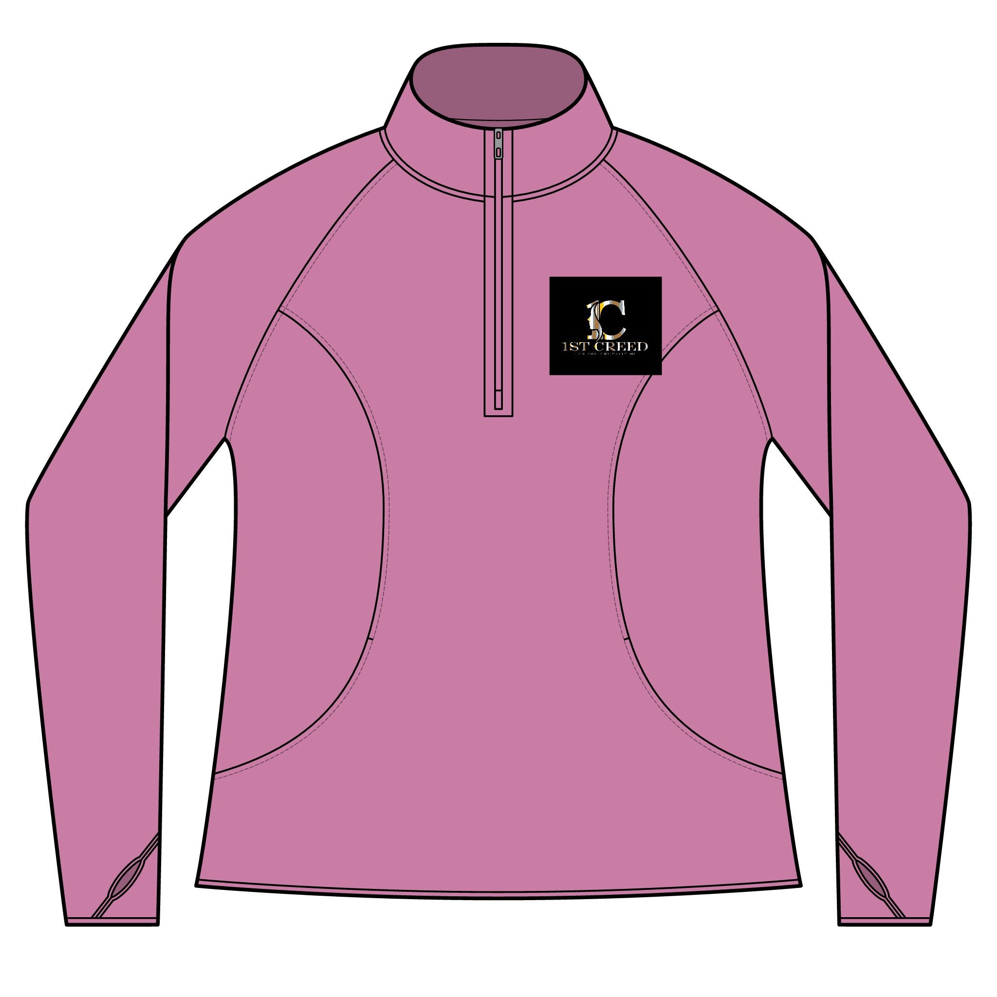 Ladies Sport-Wick Stretch Pullover for Active Women, Fitness Apparel, Personalized Exercise Clothing, Athletic Quarter-Zip, Gift for Her
