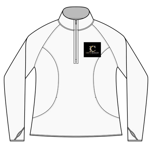 Ladies Sport-Wick Stretch Pullover for Active Women, Fitness Apparel, Personalized Exercise Clothing, Athletic Quarter-Zip, Gift for Her
