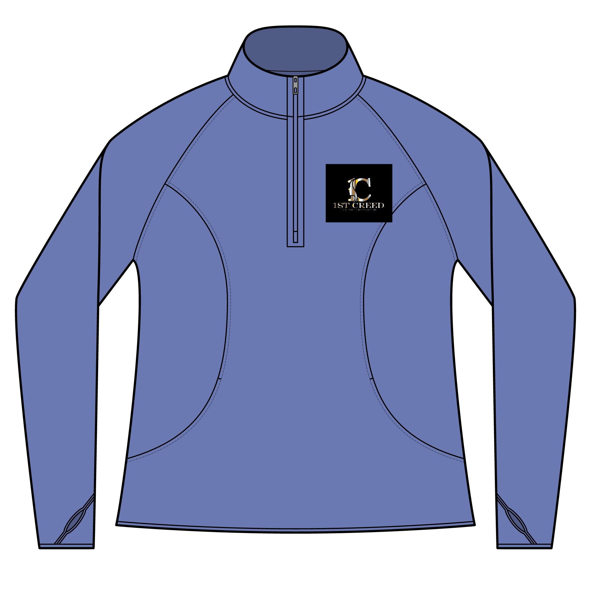 Ladies Sport-Wick Stretch Pullover for Active Women, Fitness Apparel, Personalized Exercise Clothing, Athletic Quarter-Zip, Gift for Her