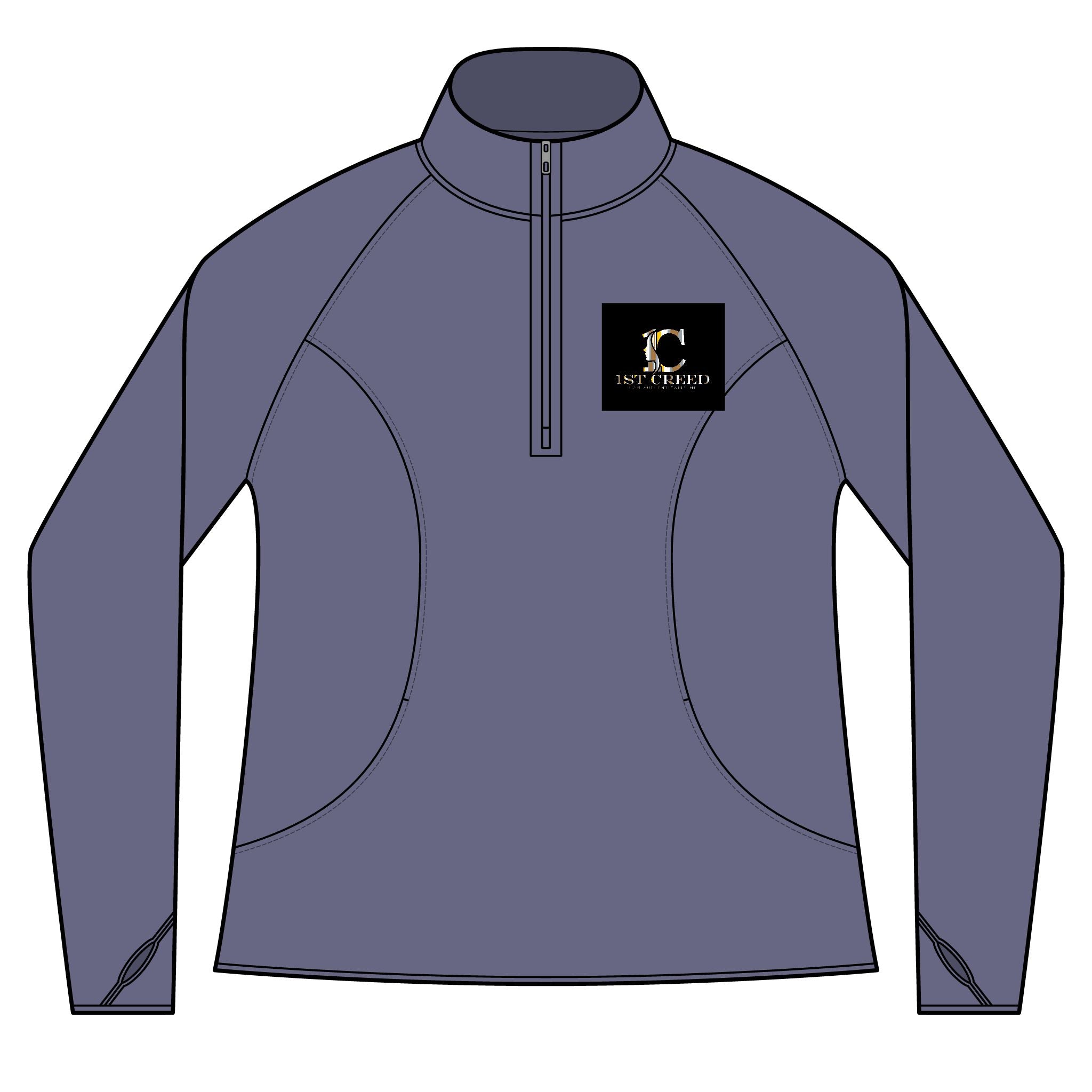 Ladies Sport-Wick Stretch Pullover for Active Women, Fitness Apparel, Personalized Exercise Clothing, Athletic Quarter-Zip, Gift for Her