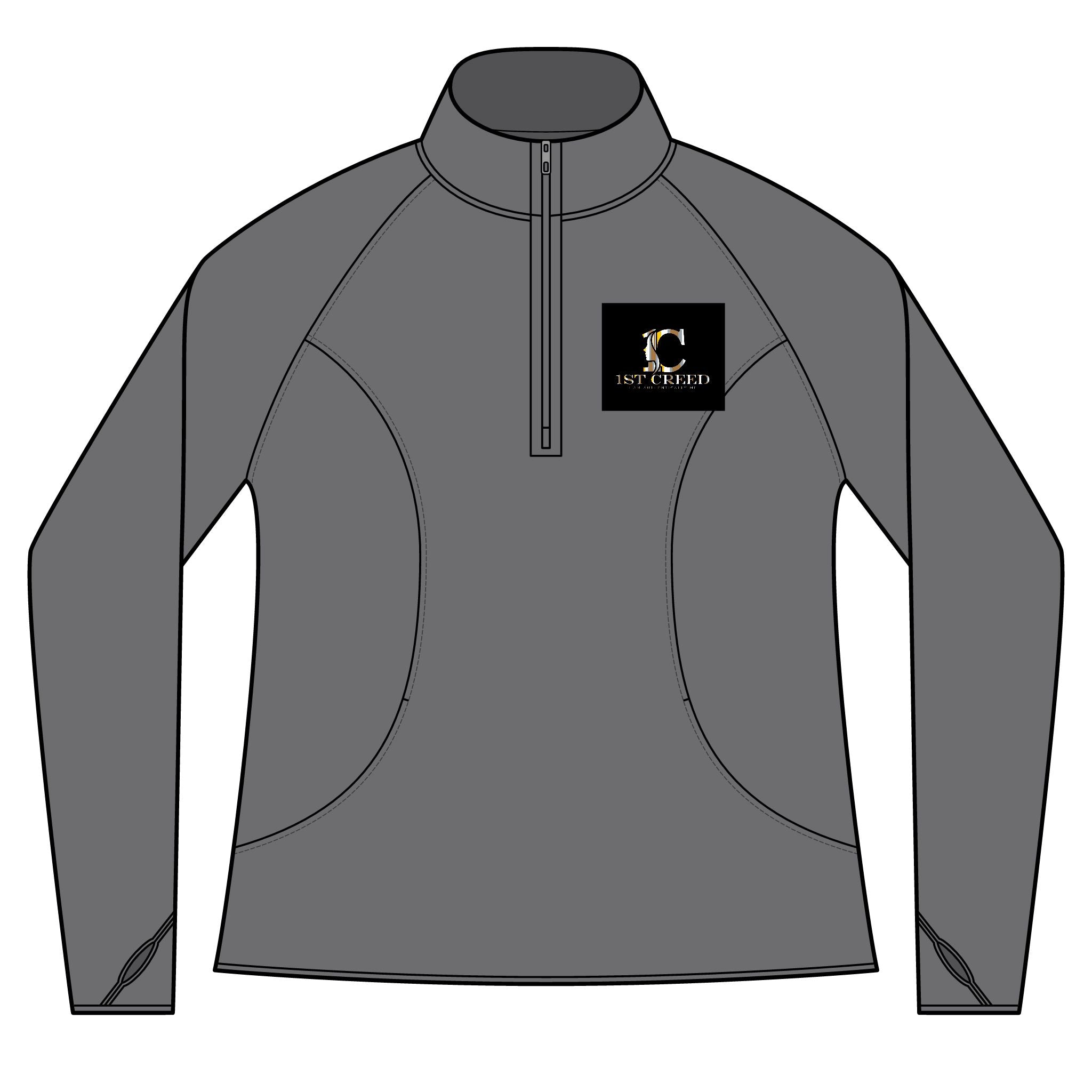 Ladies Sport-Wick Stretch Pullover for Active Women, Fitness Apparel, Personalized Exercise Clothing, Athletic Quarter-Zip, Gift for Her