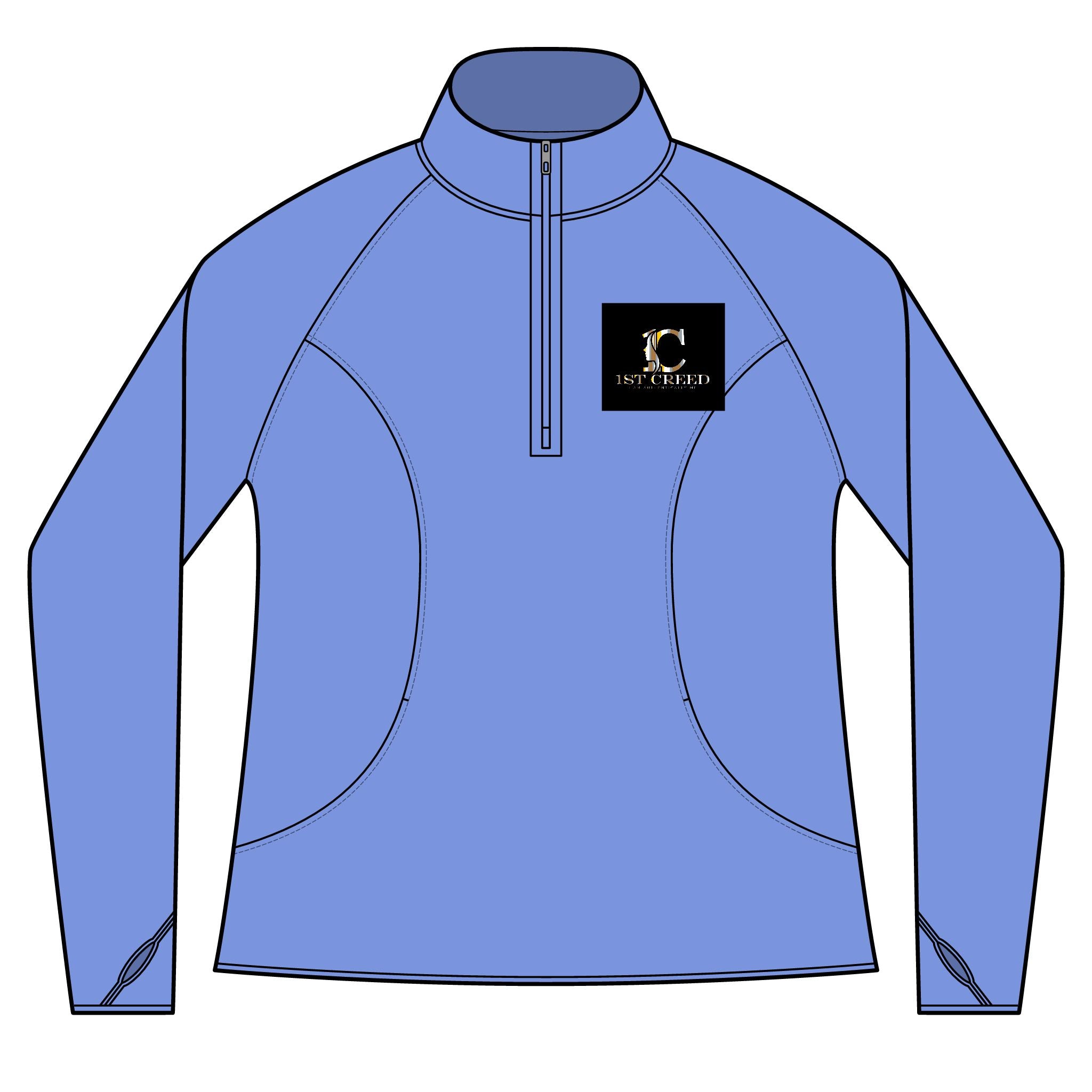 Ladies Sport-Wick Stretch Pullover for Active Women, Fitness Apparel, Personalized Exercise Clothing, Athletic Quarter-Zip, Gift for Her