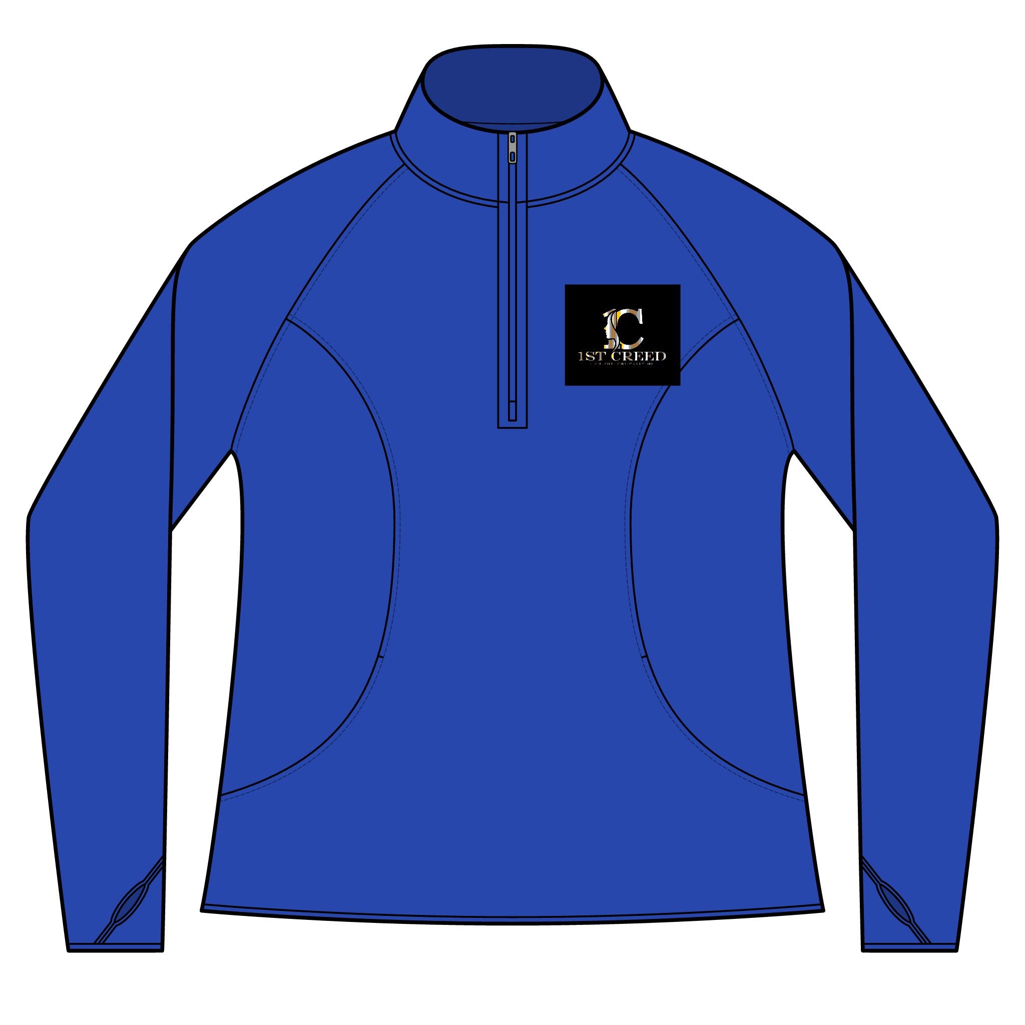 Ladies Sport-Wick Stretch Pullover for Active Women, Fitness Apparel, Personalized Exercise Clothing, Athletic Quarter-Zip, Gift for Her